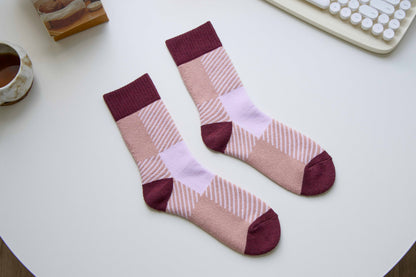 Retro Geometric Wool Socks