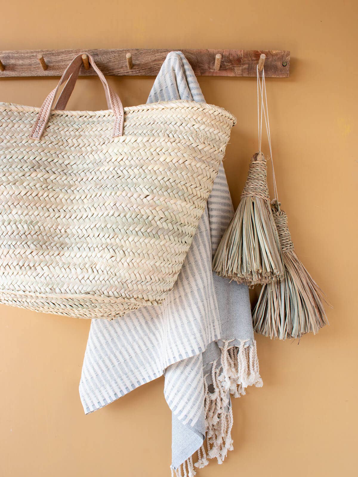 Parisienne Natural Tote Basket Bag