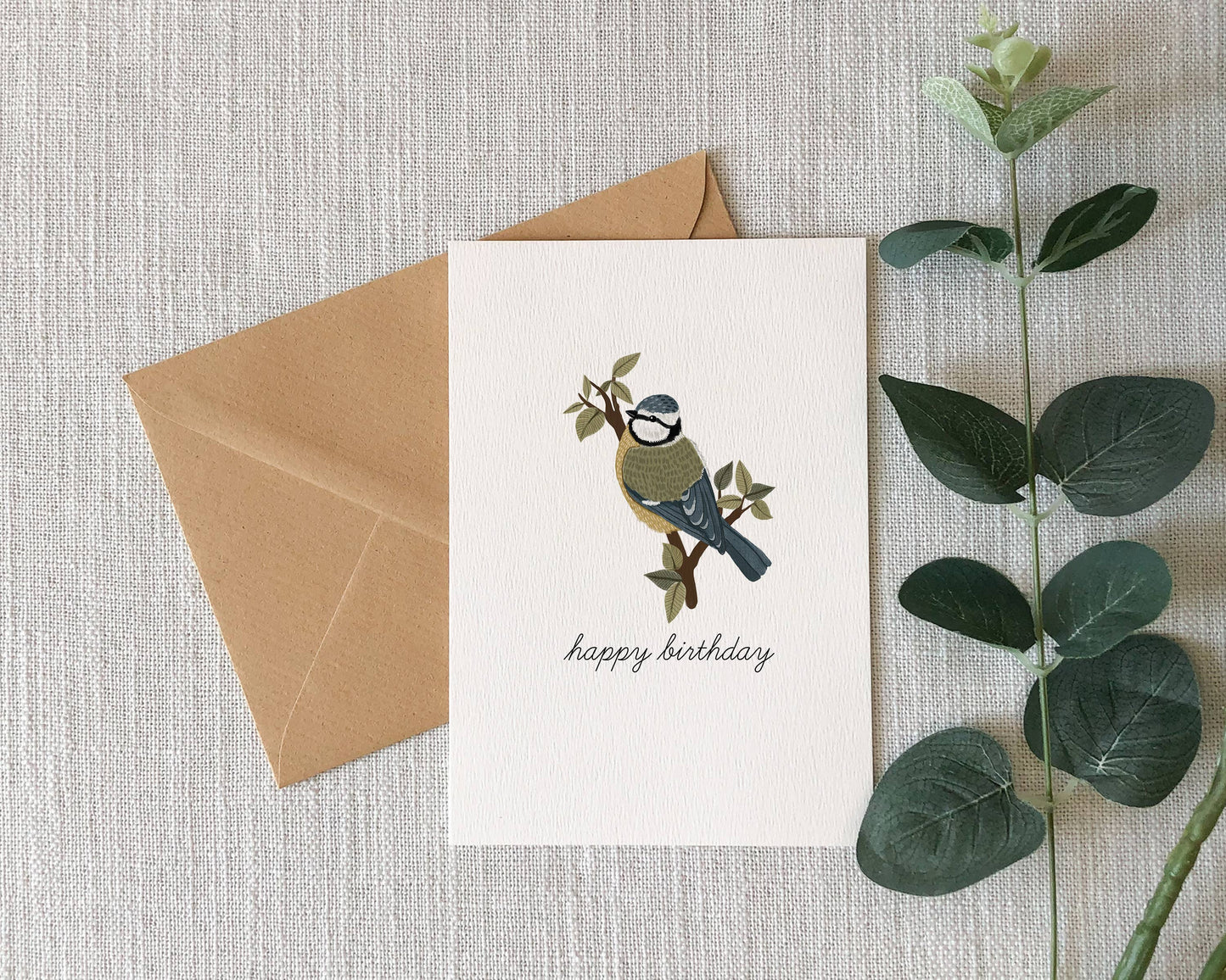 Blue Tit Birthday Card