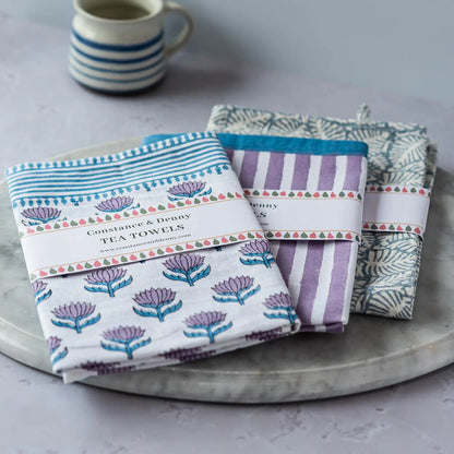 Stripe Lilac Tea Towel