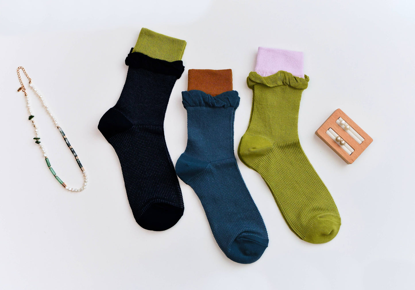 Colour Block Cotton Socks