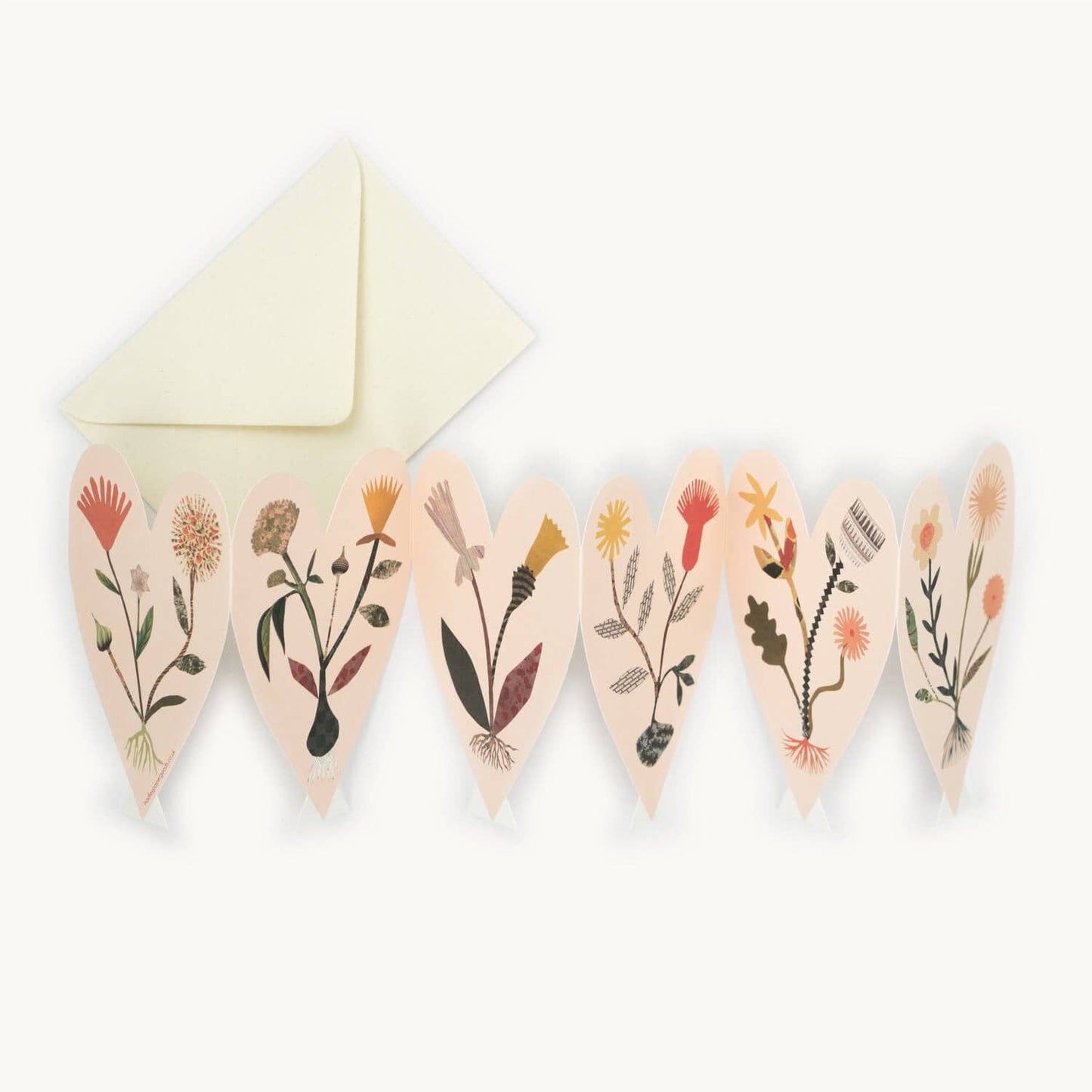 Hearts Concertina Card