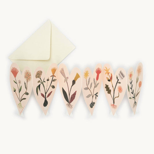 Hearts Concertina Card