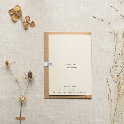 Speedwell Flower Card