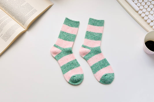 Cashmere & Wool Blend Stripe Socks