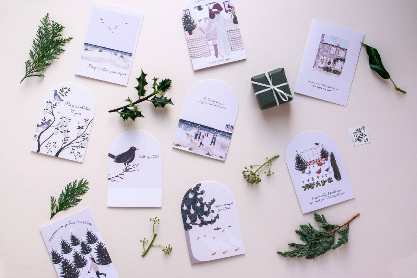 'Christmas Allotment' Gardener Chicken Christmas Card