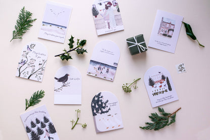 'Christmas Allotment' Gardener Chicken Christmas Card