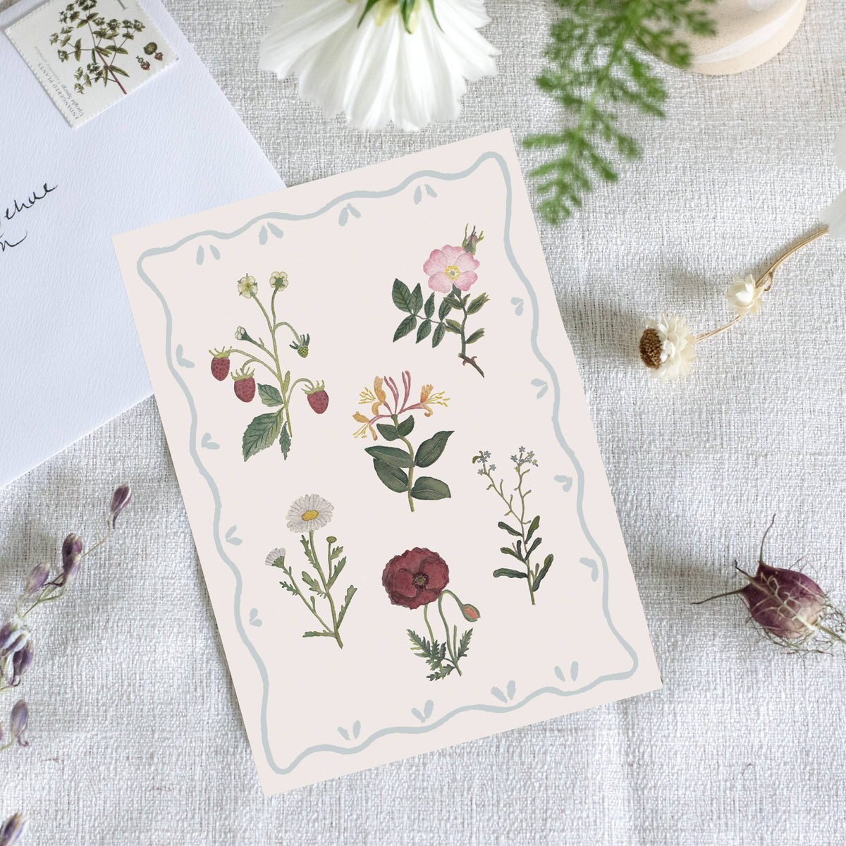 'Vintage Wildflowers' Flowers Card