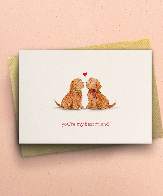 Watercolour Cockapoo Valentine's Card