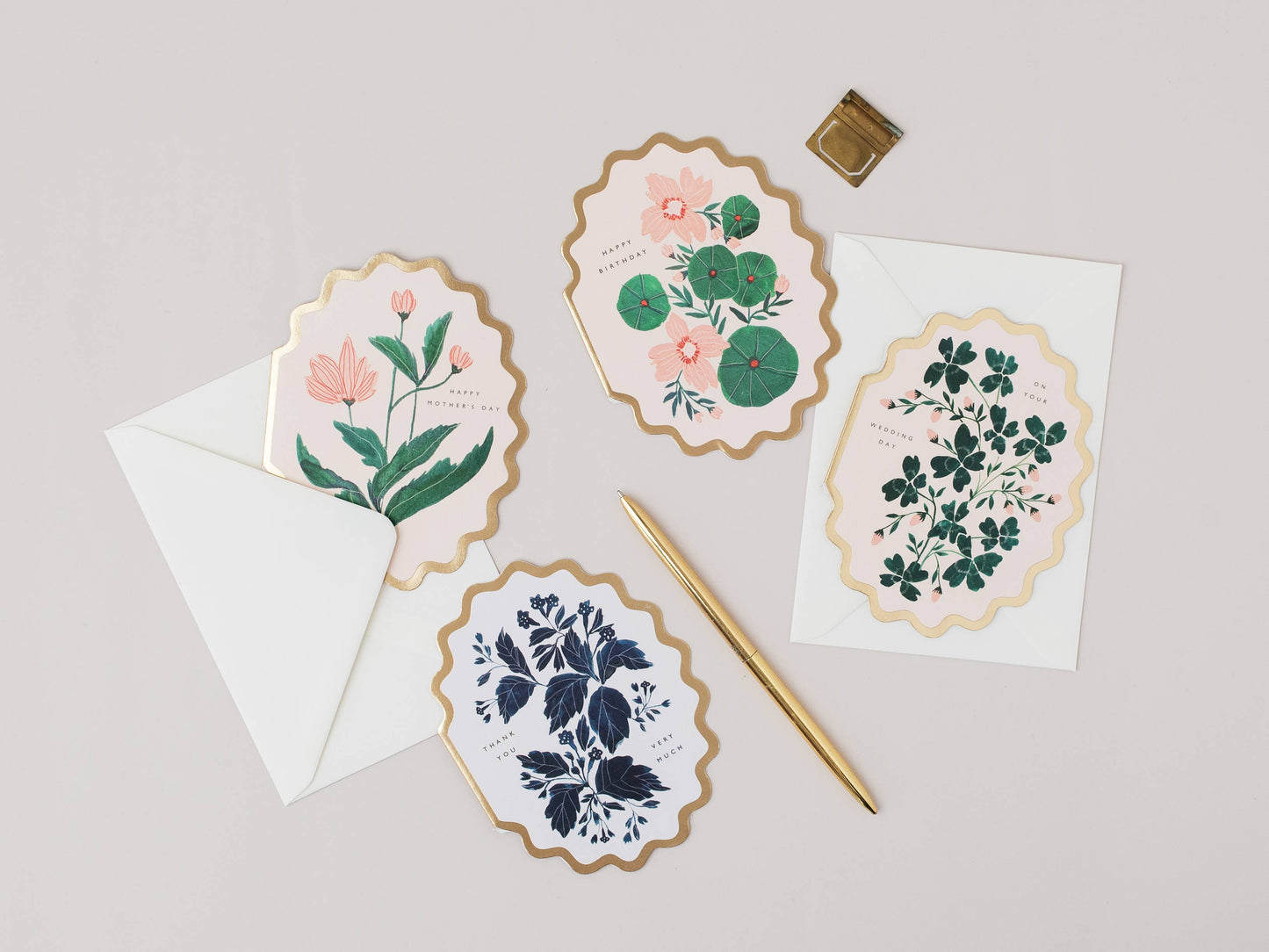 Happy Birthday Scallop Card