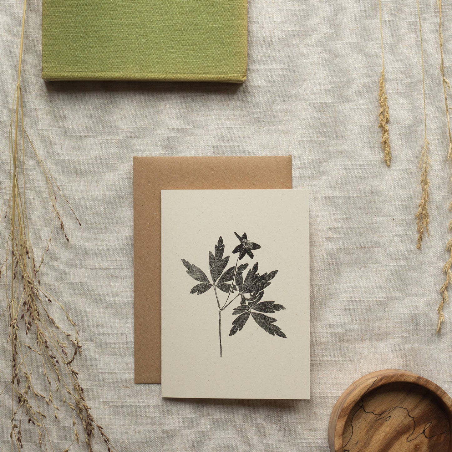 Wood Anemone Flower Greeting Card