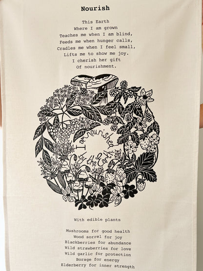 ‘Nourish’ Tea Towel