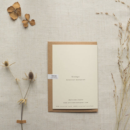 Ginkgo Leaf Greeting Card