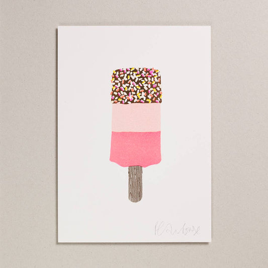 Risograph A4 Print - Fab Lolly
