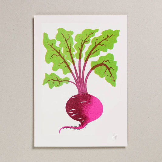 Risograph A4 Print - Beetroot