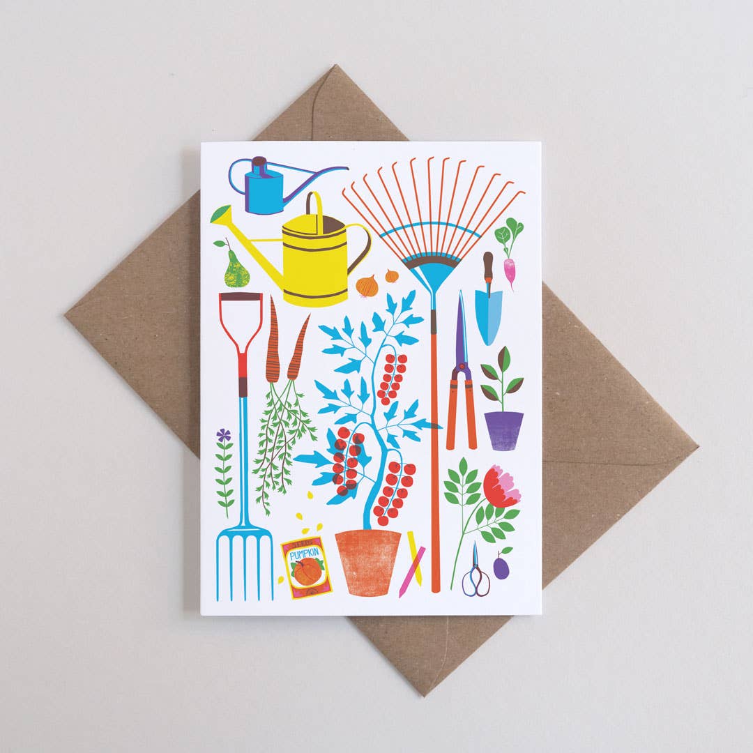 Garden Tools Greetings Card