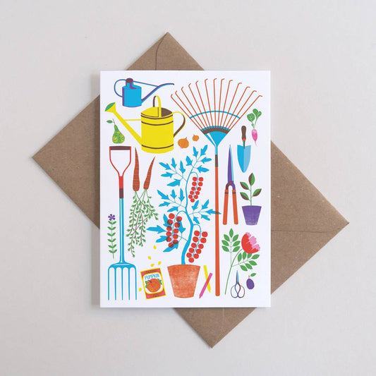 Garden Tools Greetings Card