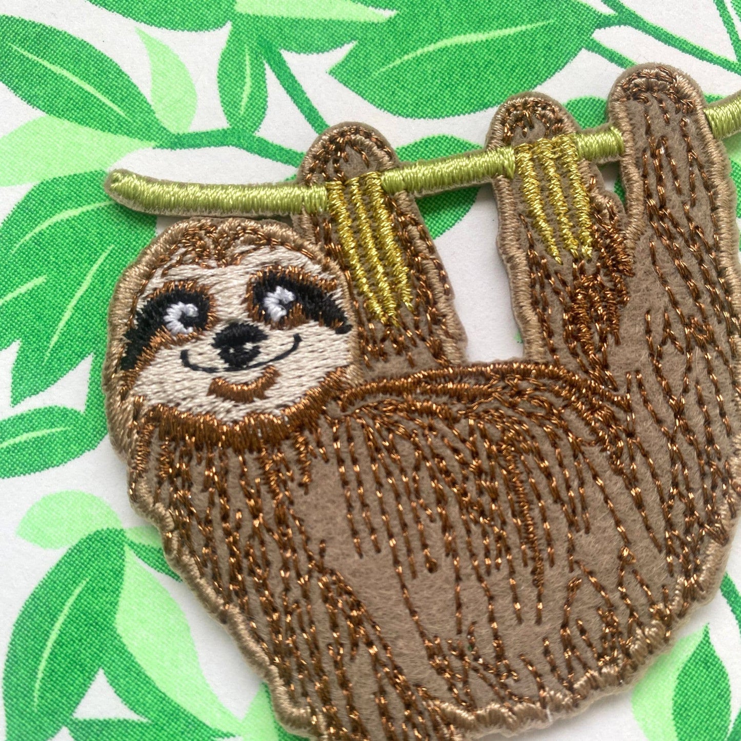 Hanging Sloth Patch Card