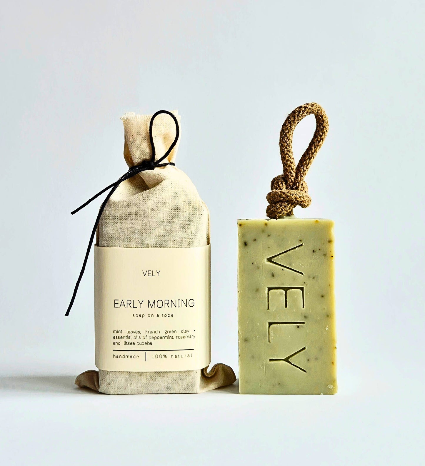 Natural Handmade Soap On A Rope - Early Morning