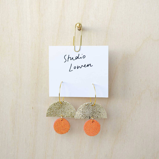 Sunrise Hoop Earrings Suede