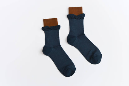 Colour Block Cotton Socks