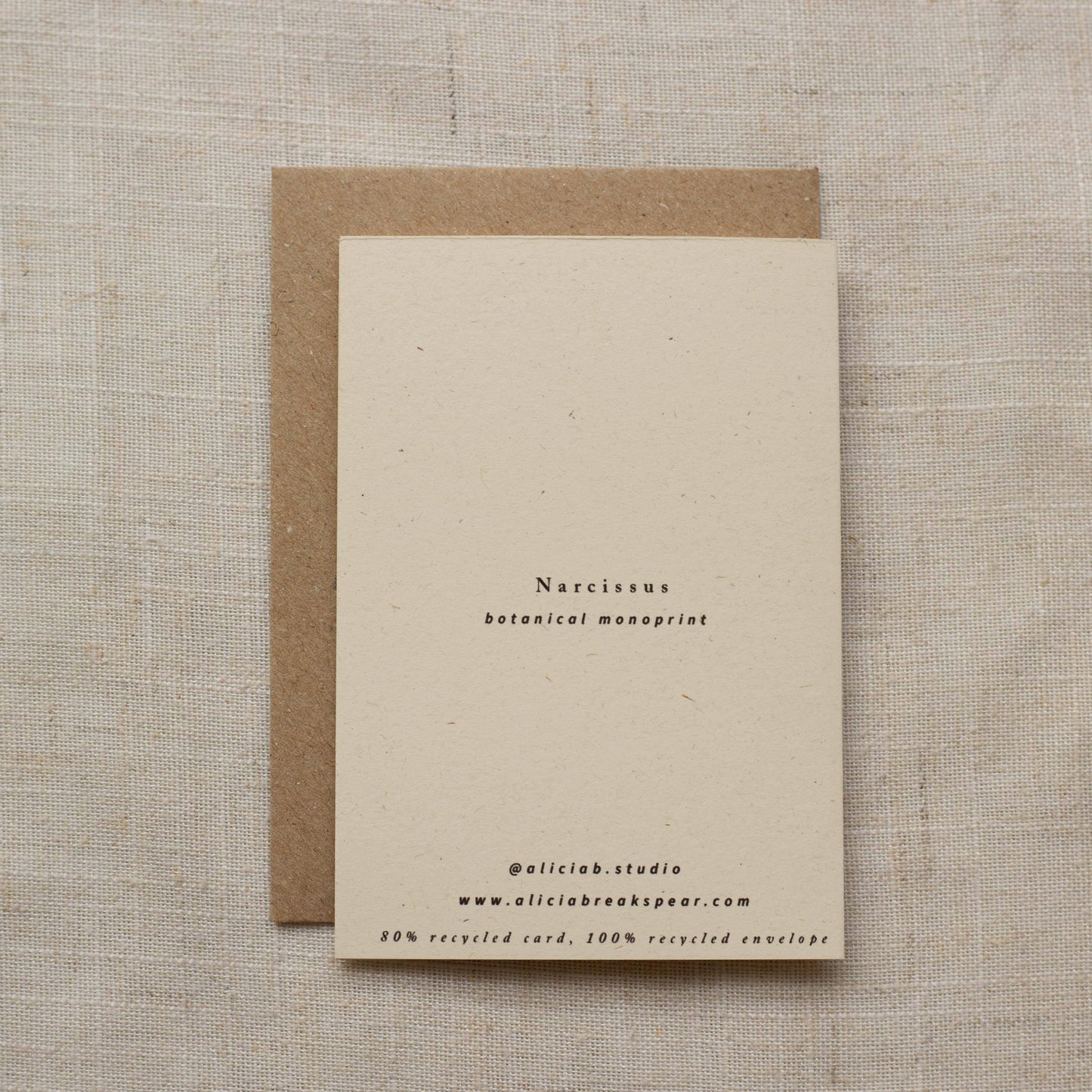Mini Narcissus Flower Thank You Card