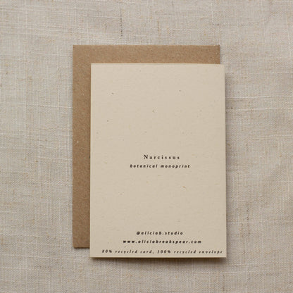 Mini Narcissus Flower Thank You Card