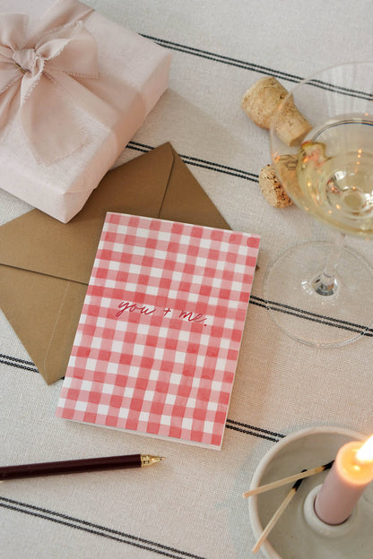 You + Me Greetings Card