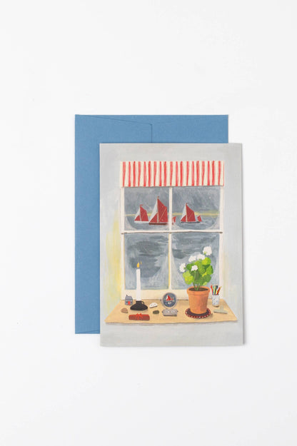 I Saw Three Ships Card Costal Card