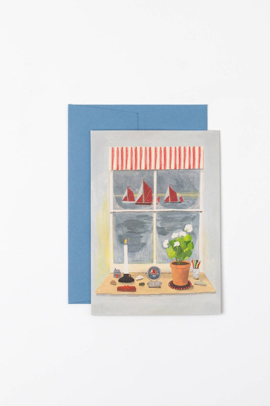 I Saw Three Ships Card Costal Card