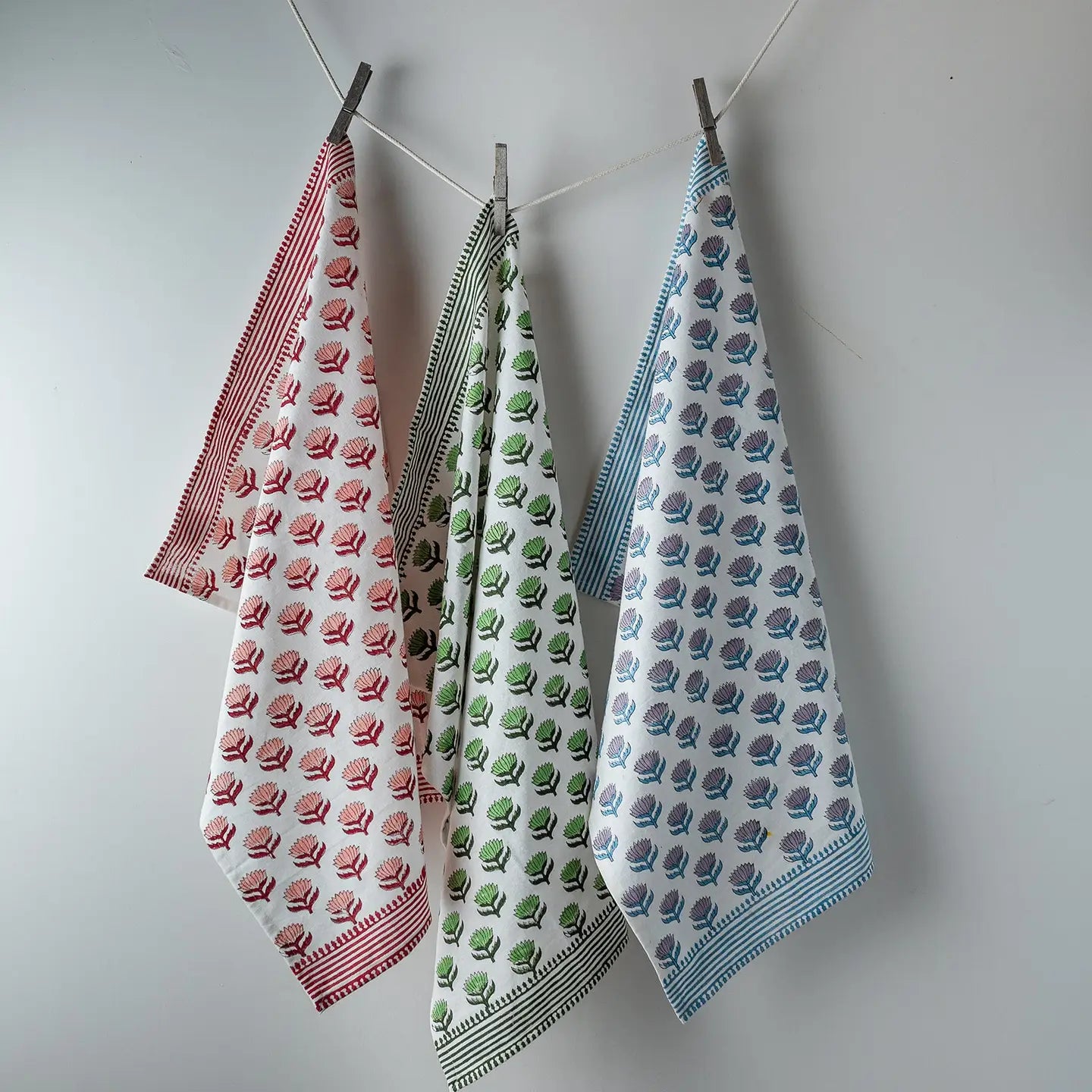 Lotus Flower Lilac Tea Towel