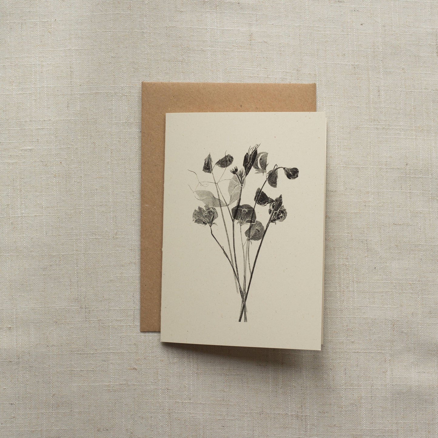 Sweet Peas Flower Greeting Card