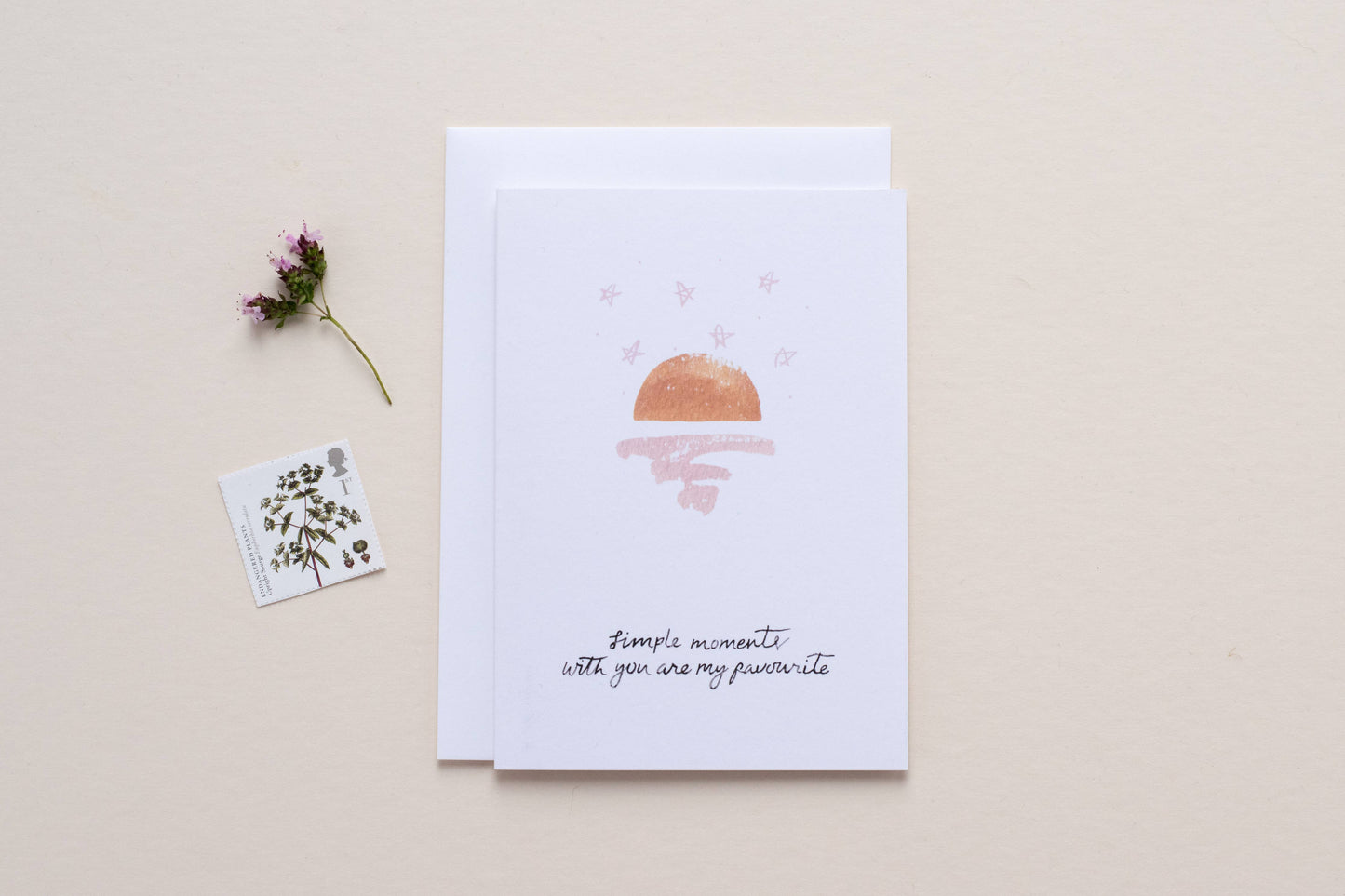 Simple Moments Sunset Valentines Card
