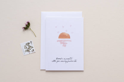 Simple Moments Sunset Valentines Card