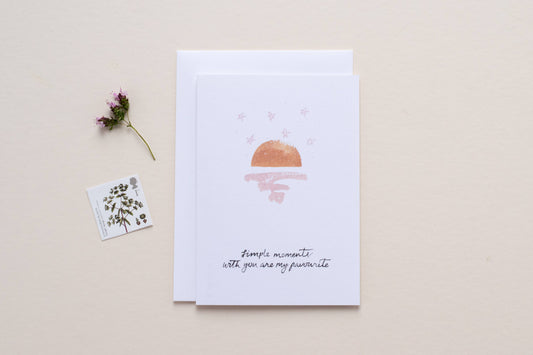 Simple Moments Sunset Valentines Card
