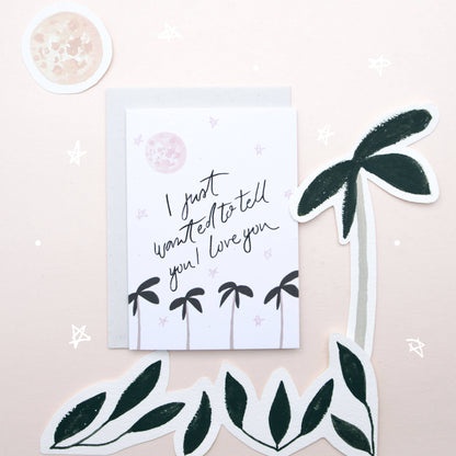 Palm Tree Love Valentines Card