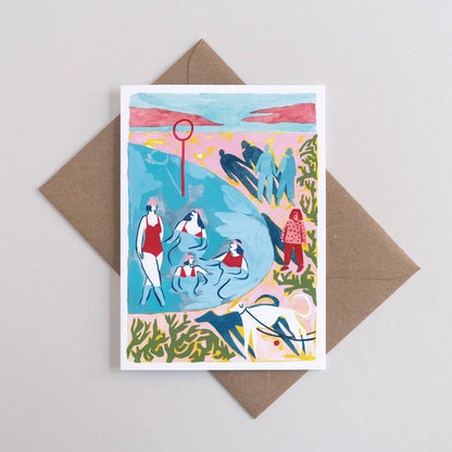 Portobello Beach Greetings Card