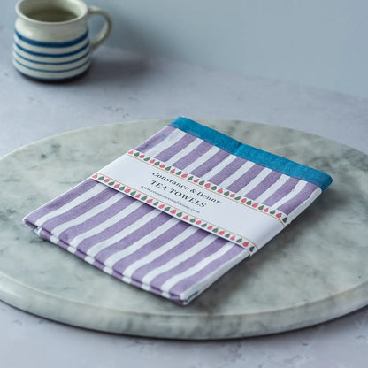Stripe Lilac Tea Towel
