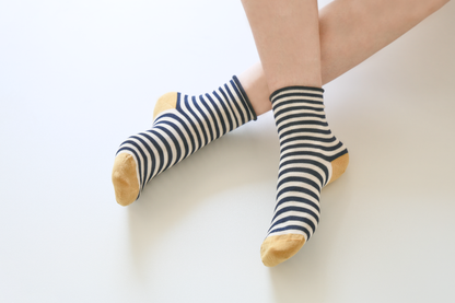Mulberry Silk Stripe Socks