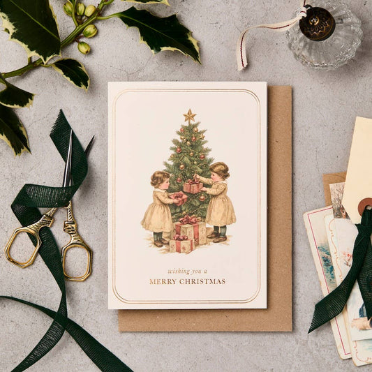 Vintage Tree Christmas Card