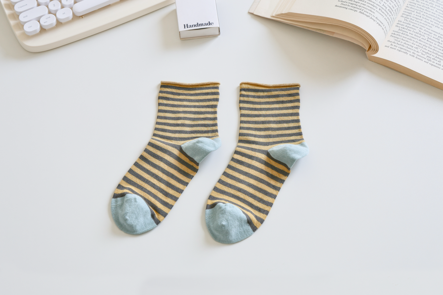 Mulberry Silk Stripe Socks