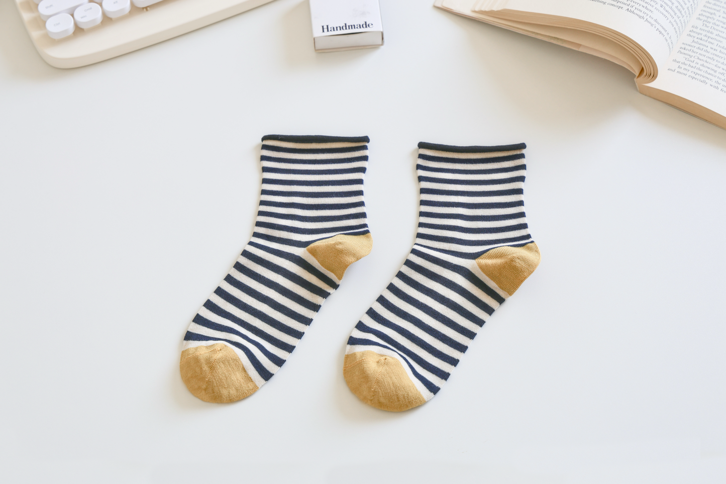 Mulberry Silk Stripe Socks