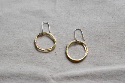 Stacked Hoops Brass