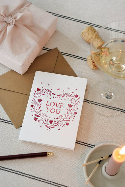 Love You Valentine's Card