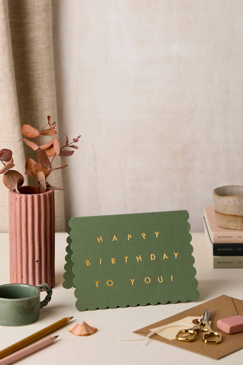 Happy Birthday To You Scallop Card