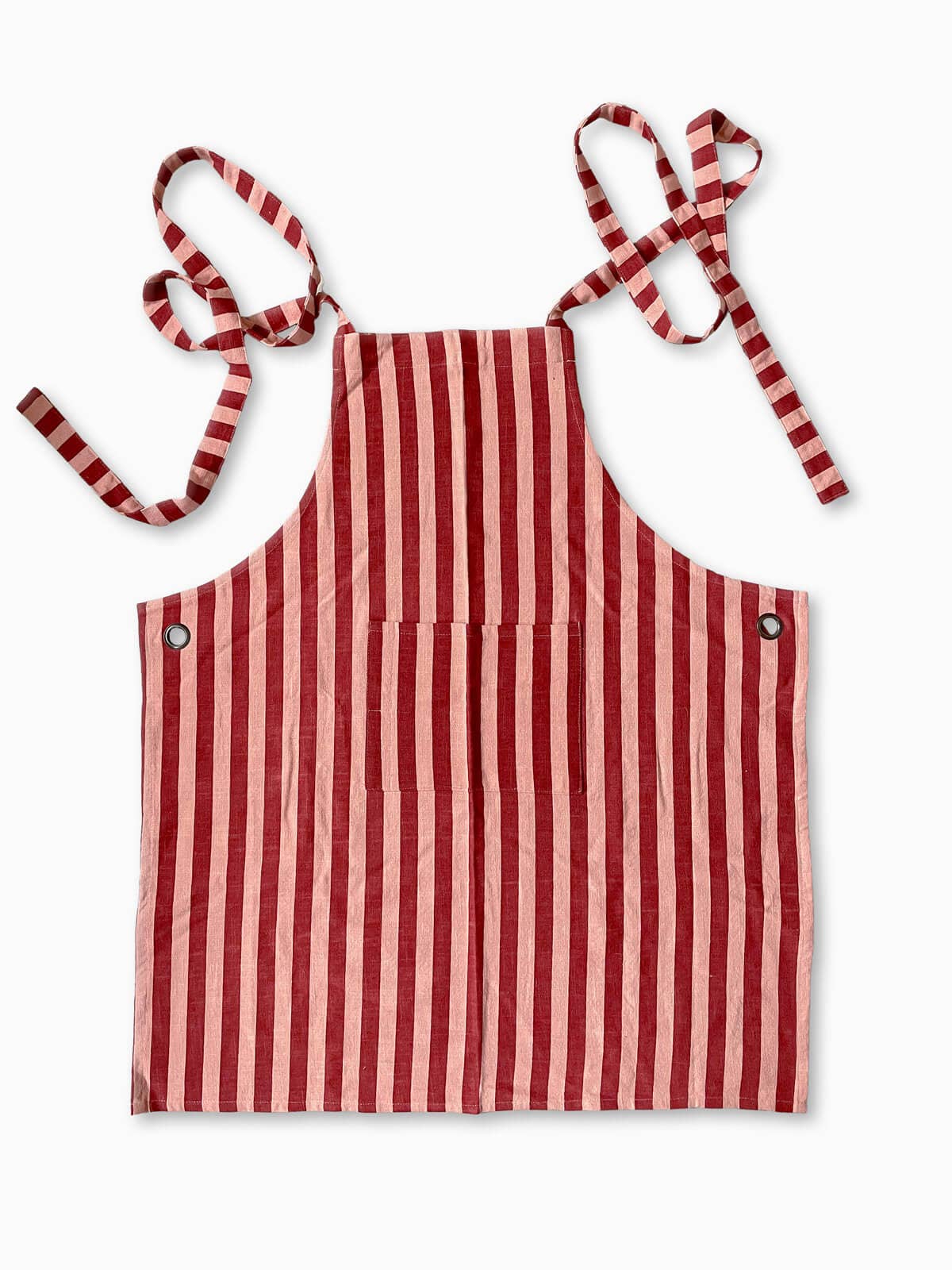 Jaipur Stripe Apron - Pomegranate