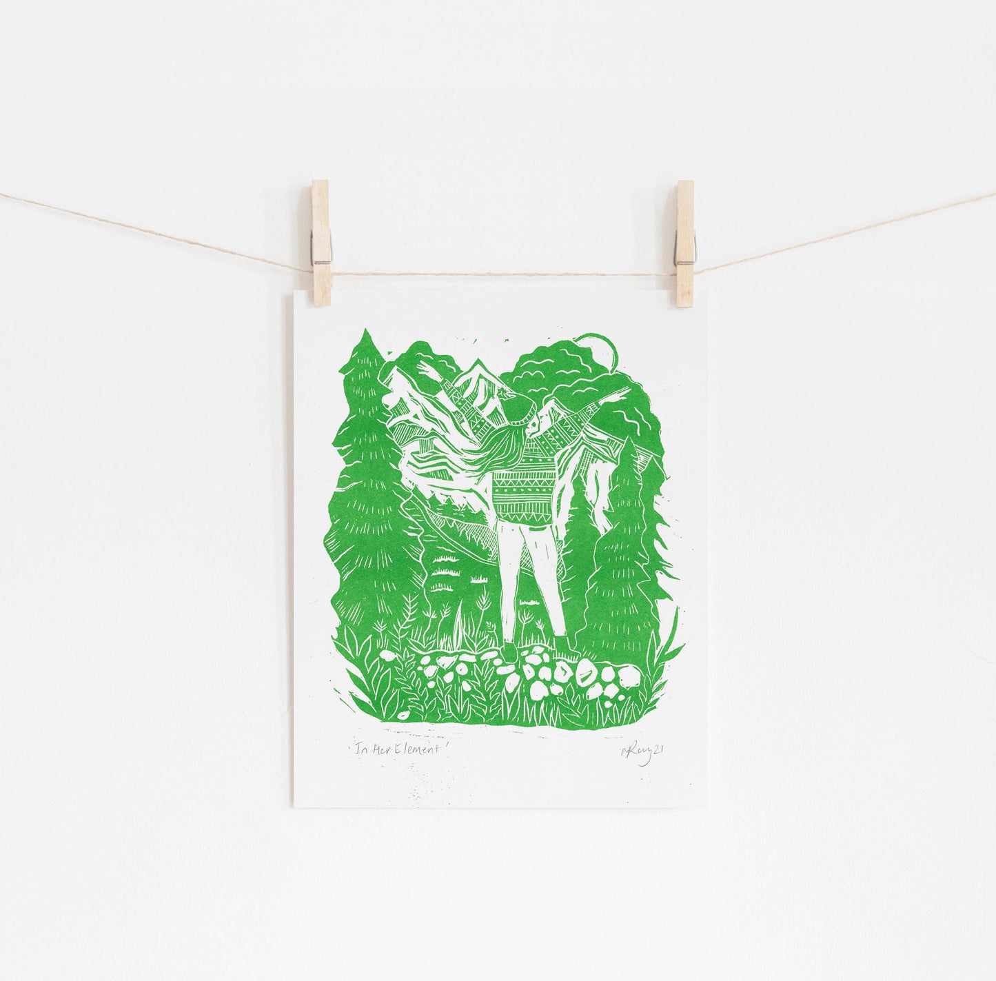 In Her Element Risograph Print