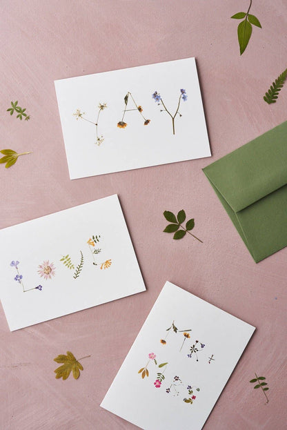 Pressed Flower Yay Card