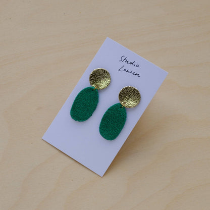 Maia Drop Earrings Suede: Coral