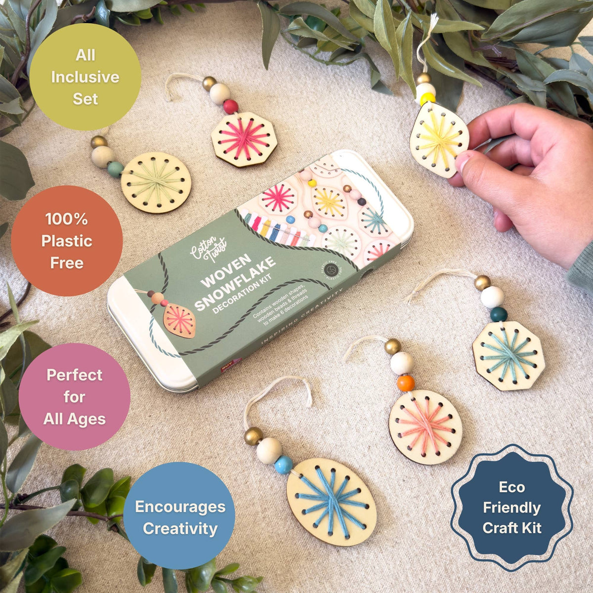 Woven Snowflake Christmas Decoration Kit